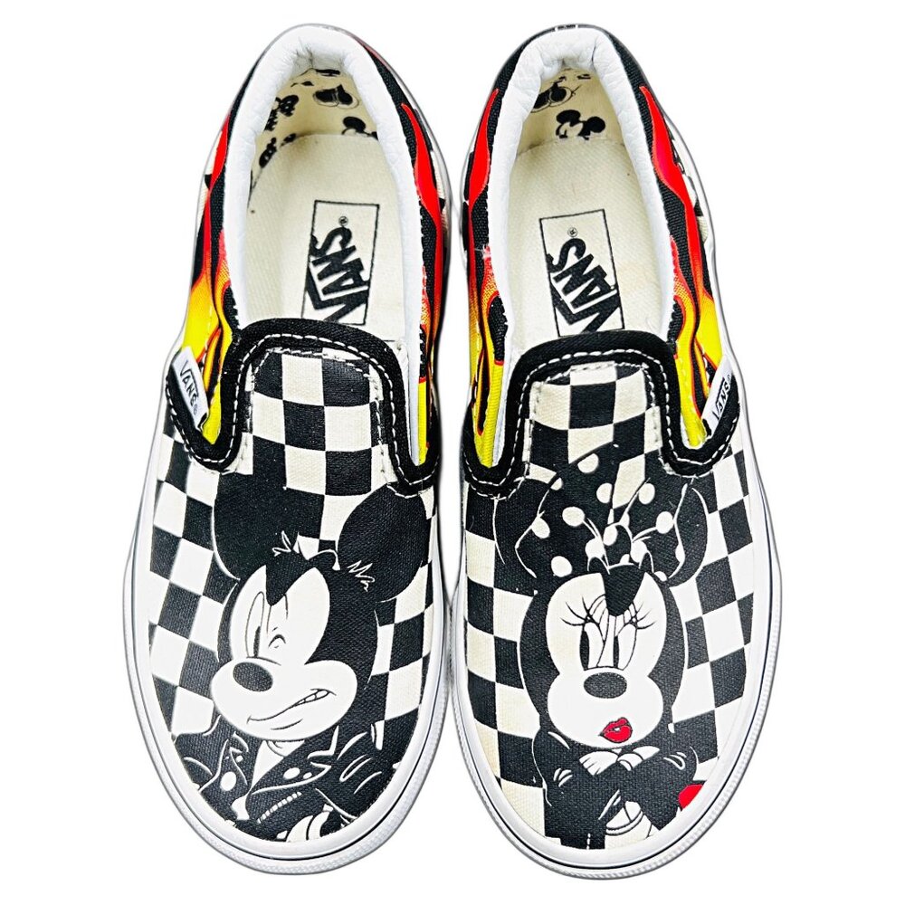 VANS Disney Mickey & Minnie Slip On Sneakers KIDS Limited Edition Unisex Shoes